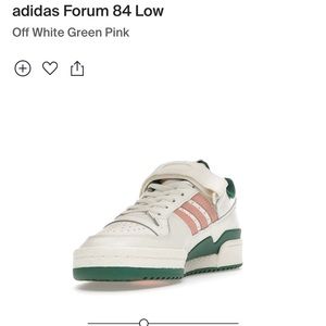 Adidas Forum 84 Low off white green pink 8.5 Mens / 9 Womens